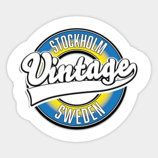 Stockholm Sweden vintage logo Sticker